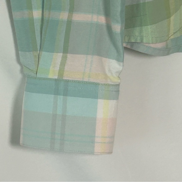 SOLD~Rockies Plaid Pastel Rodeo Cowgirl Button Shirt L - Picture 6 of 7